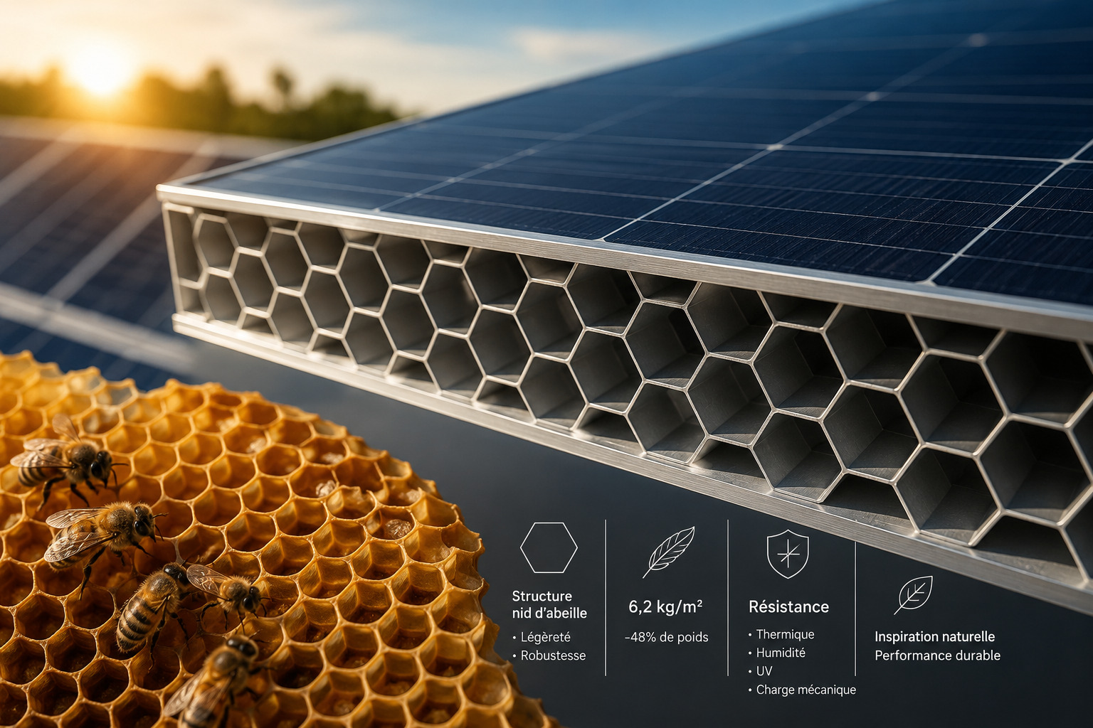 Quand la nature invente le solaire de demain : le nid d'abeille inspire une nouvelle génération de panneaux photovoltaïques